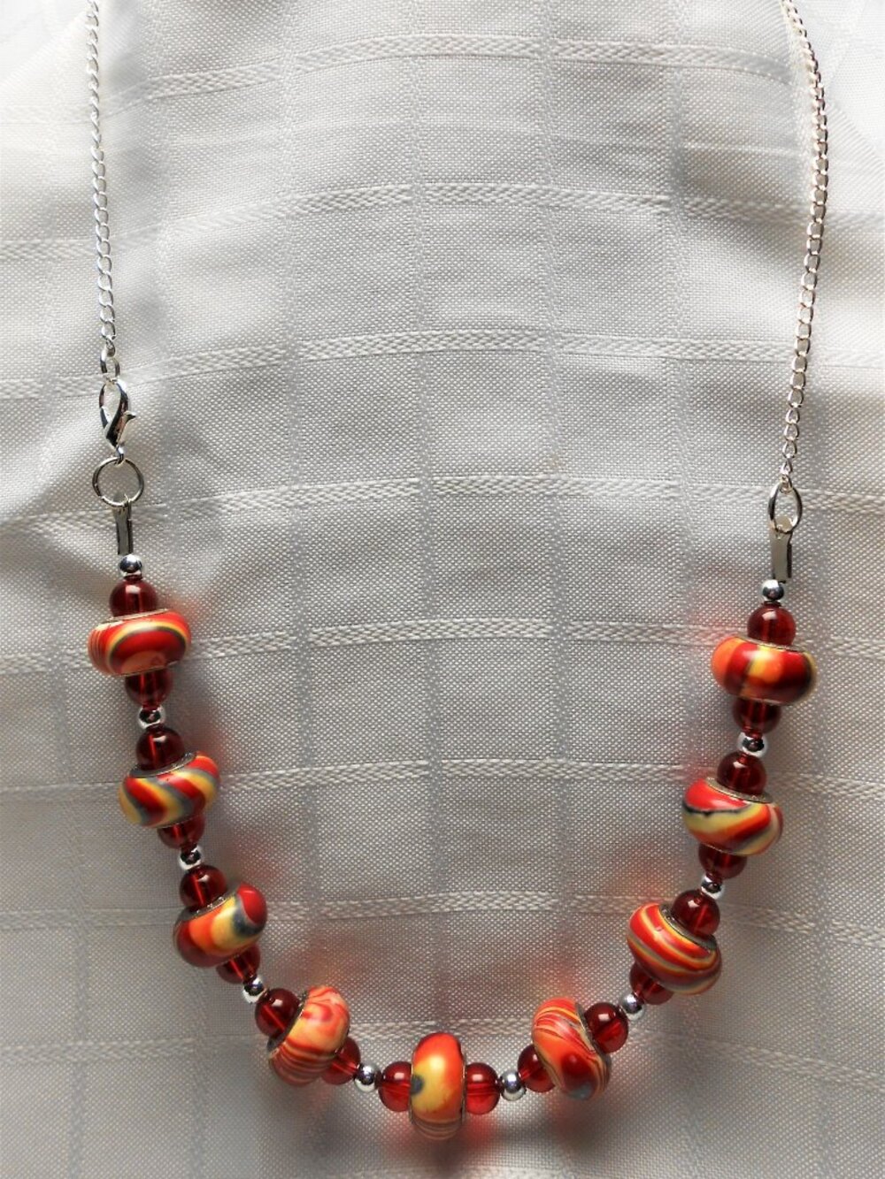 Collier artisanal n° 1 avec perles en verre Lampwork